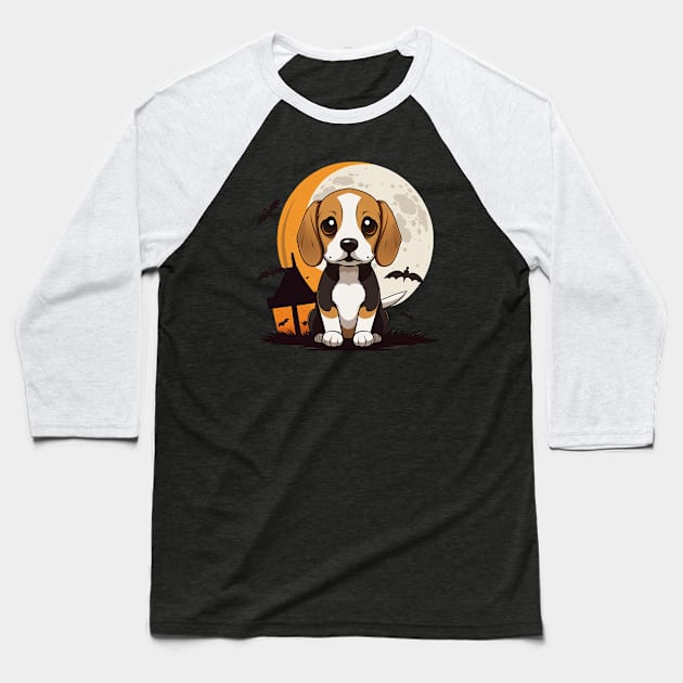 Halloween Beagle Baseball T-Shirt by JayD World